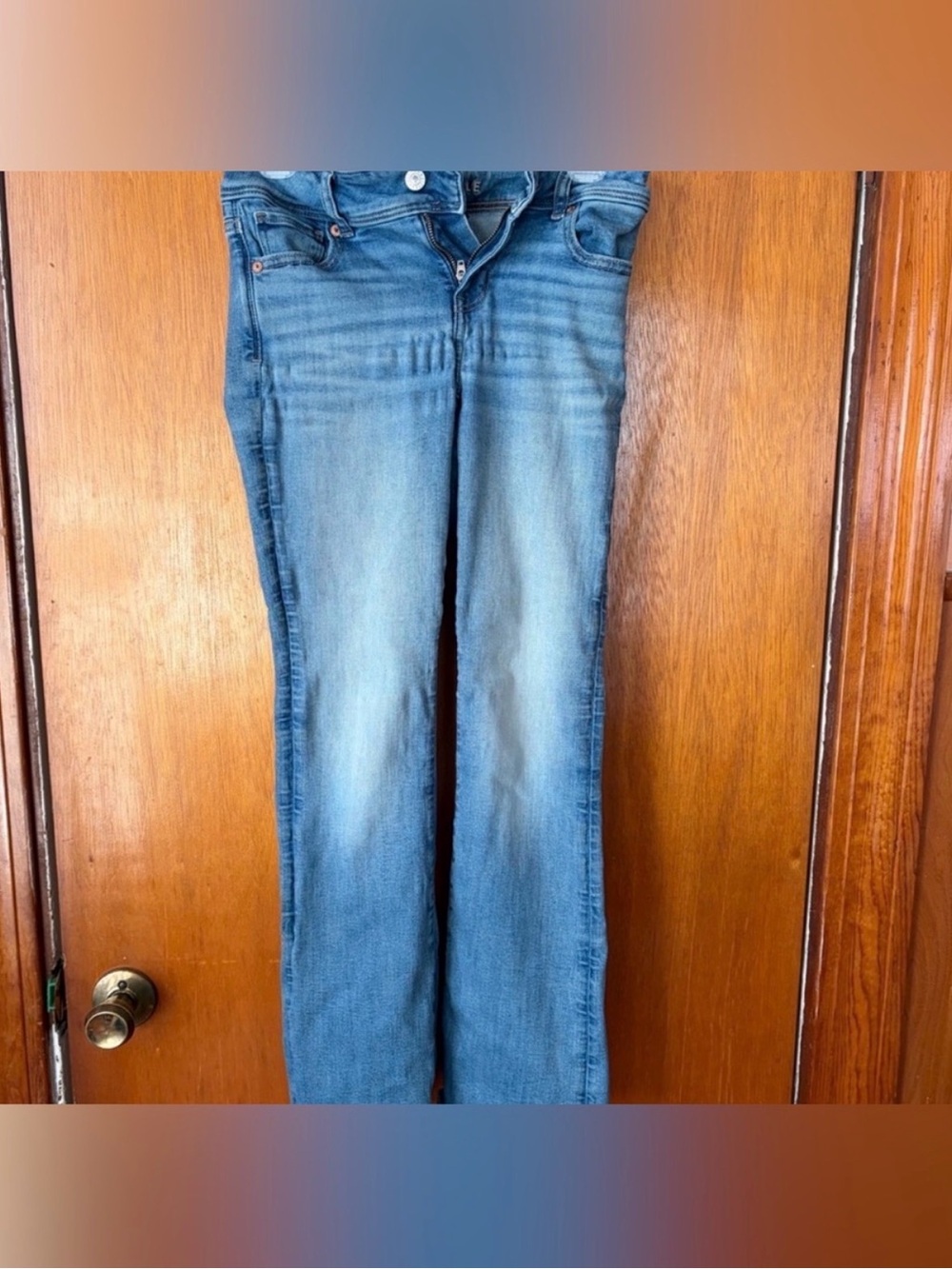 American Eagle Outfitters Light Blue Straight Leg/Slight Flare Jeans
